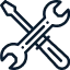 Icon representing professional handyman tools