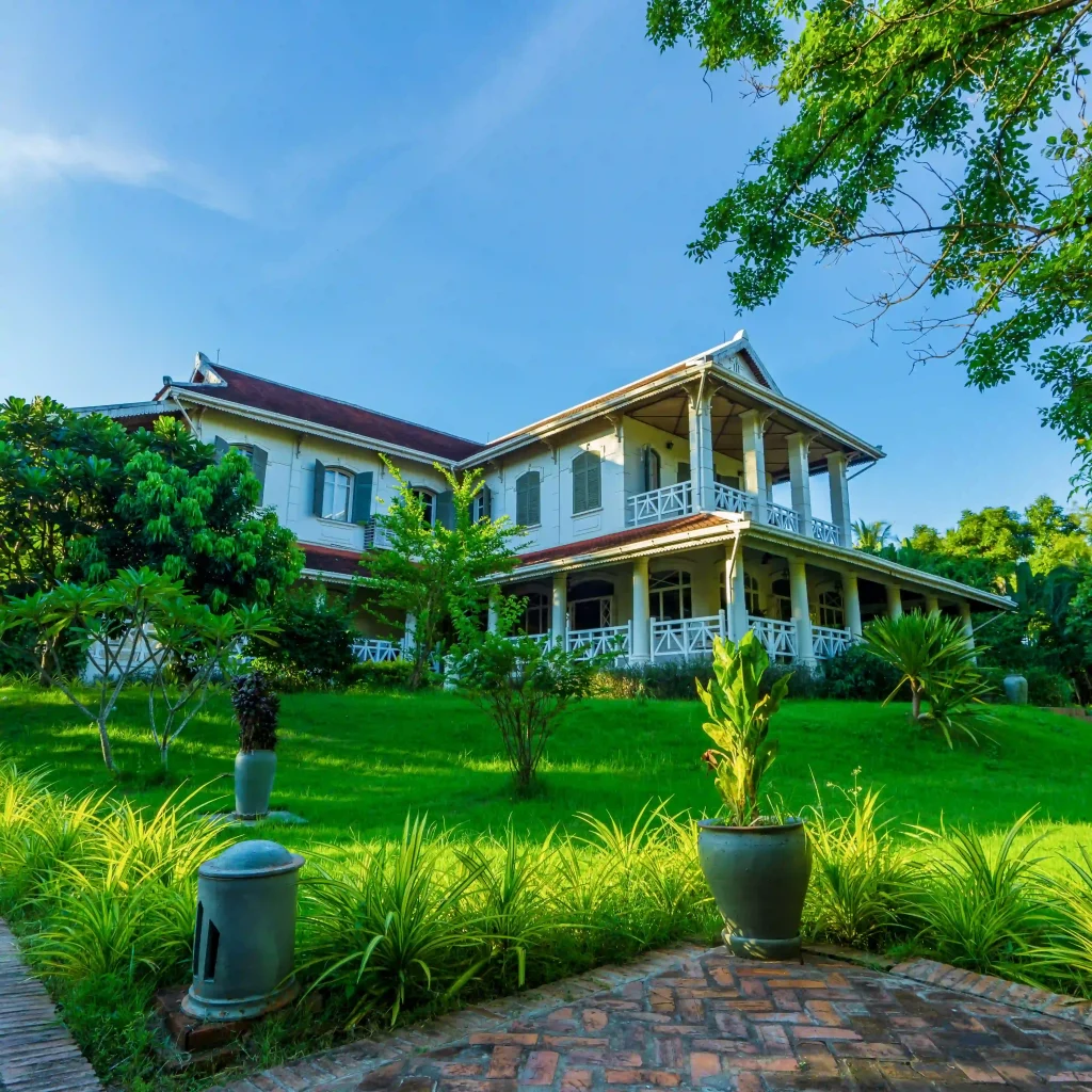 Large luxury building exterior with traditional architectural style